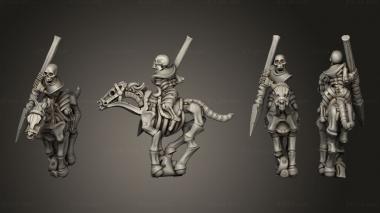 Military figurines Skeleton Cavalry Spear 12 3d model