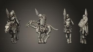 Military figurines Skeleton Cavalry Spear 14 3d model