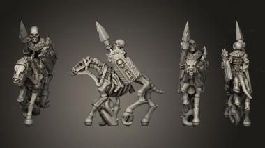 Military figurines Skeleton Cavalry Spear 15 3d model