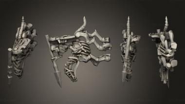 Military figurines Skeleton Cavalry Spear 17 3d model
