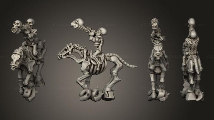 Military figurines (Skeleton Cavalry Spear 19, STKW_12404) 3D models for cnc