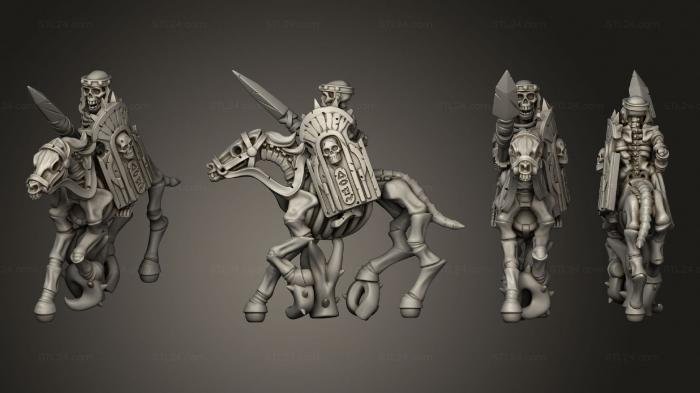 Military figurines (Skeleton Cavalry Spear 20, STKW_12405) 3D models for cnc