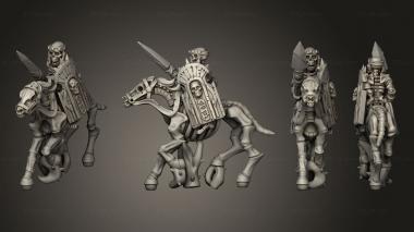 Military figurines Skeleton Cavalry Spear 20 3d model