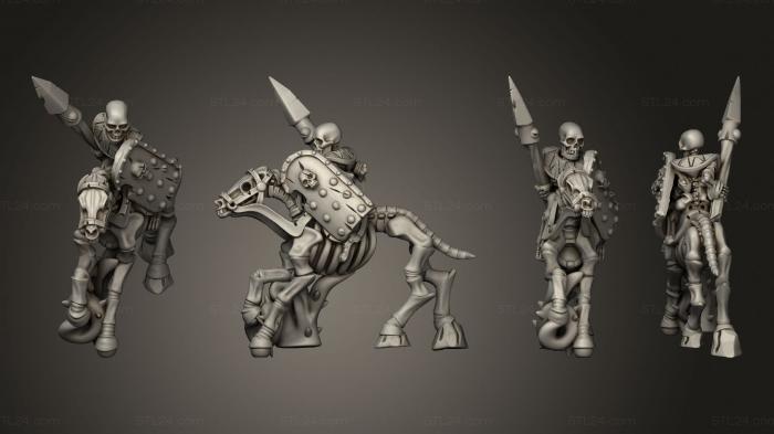 Military figurines (Skeleton Cavalry Spear 21, STKW_12406) 3D models for cnc