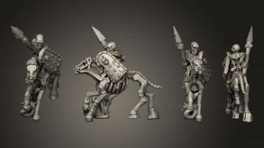 Military figurines Skeleton Cavalry Spear 21 3d model