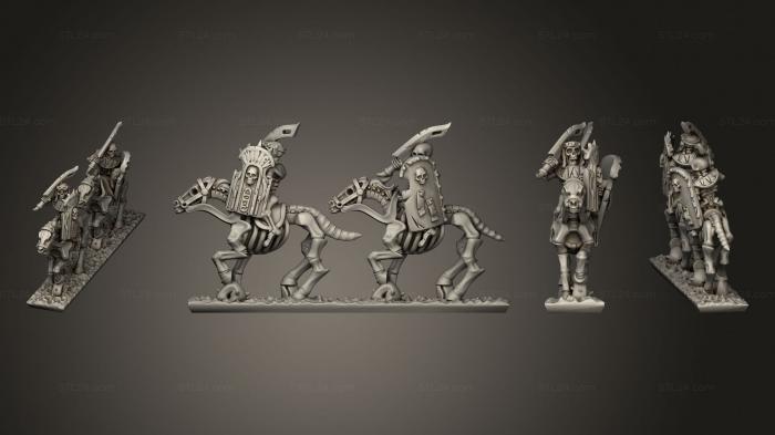 Military figurines (Skeleton Cavalry Sword 01, STKW_12407) 3D models for cnc
