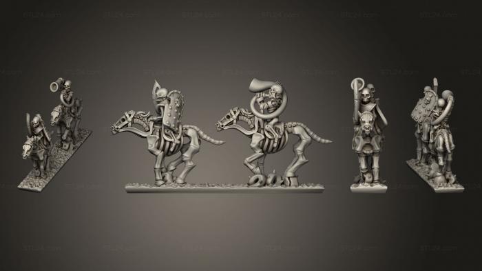 Military figurines (Skeleton Cavalry Sword 02, STKW_12408) 3D models for cnc