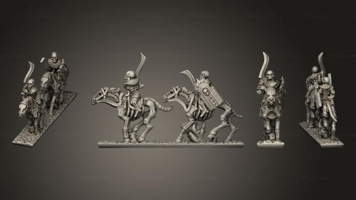 Military figurines (Skeleton Cavalry Sword 05, STKW_12411) 3D models for cnc