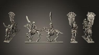 Military figurines Skeleton Cavalry Sword 06 3d model