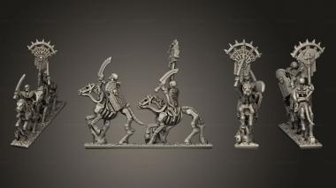 Military figurines Skeleton Cavalry Sword 07 3d model