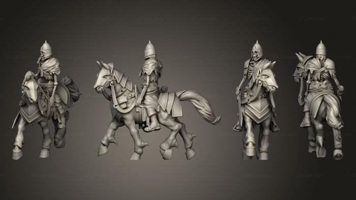 Military figurines (Skeleton Cavalry Sword 08, STKW_12414) 3D models for cnc