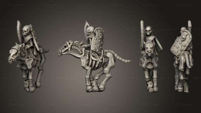Military figurines (Skeleton Cavalry Sword 11, STKW_12417) 3D models for cnc