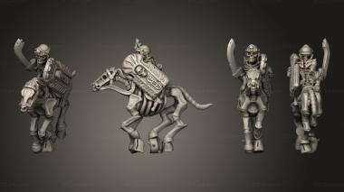 Military figurines Skeleton Cavalry Sword 12 3d model