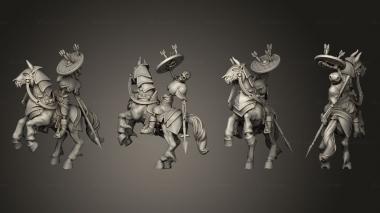 Military figurines Skeleton Cavalry 02 3d model