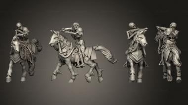 Military figurines Skeleton Cavalry 03 3d model