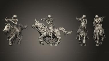 Military figurines Skeleton Cavalry 04 3d model