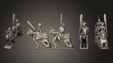 Military figurines Skeleton Cavalry 06 3d model