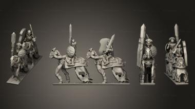 Military figurines Skeleton Cavalry 08 3d model