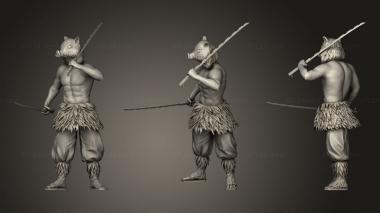 Military figurines inosuke 3d kimetsu no yaiba 3d model