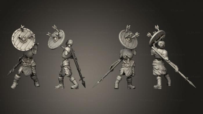 Military figurines (Skeleton Foot Soldier 3, STKW_12441) 3D models for cnc