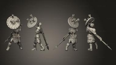 Military figurines Skeleton Foot Soldier 3 3d model