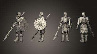 Military figurines Skeleton Foot Soldier 3d model