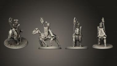 Military figurines Skeleton Mage on Bone Camel 3d model