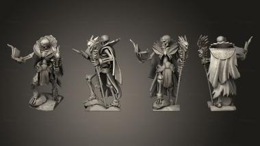 Military figurines Skeleton Orc Warlock Book 3d model