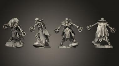 Military figurines Skeleton Orc Warlock Magic 3d model