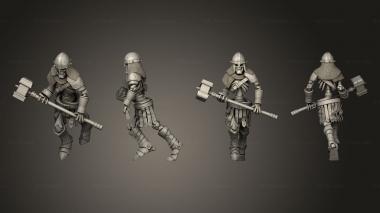 Military figurines Skeleton Orc Warrior Hammer 3d model