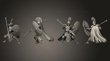 Military figurines Skeleton Orc Warrior Spear Shield 3d model