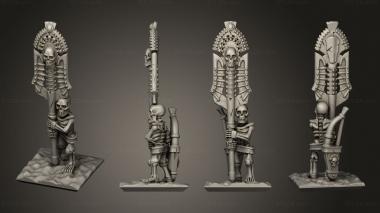 Military figurines Skeleton Solo Banner 02 3d model