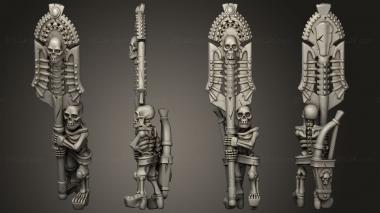 Military figurines Skeleton Solo Banner 02 3d model
