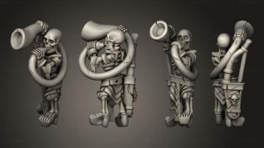 Military figurines Skeleton Solo Musician 01 3d model