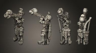 Military figurines Skeleton Solo Musician 02 3d model