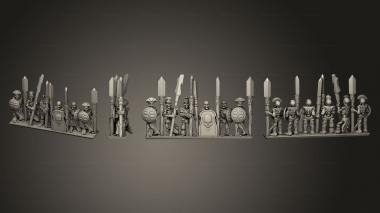 Military figurines Skeleton Spearman warrior 02 3d model