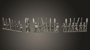 Military figurines Skeleton Spearman warrior 04 3d model