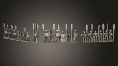 Military figurines Skeleton Spearman warrior 05 3d model