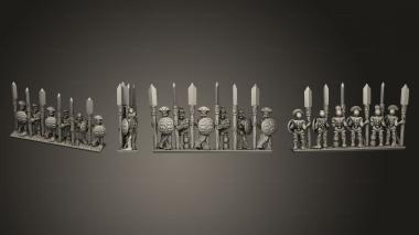 Military figurines Skeleton Spearman warrior 06 3d model