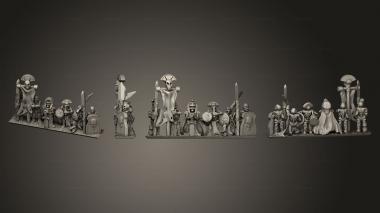 Military figurines Skeleton Spearman warrior 07 3d model