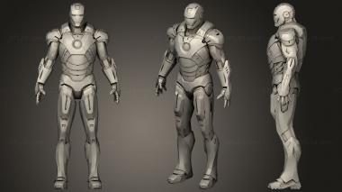 Military figurines iron man died 3d model