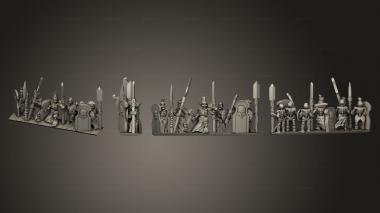 Military figurines Skeleton Spearman warrior 08 3d model