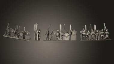 Military figurines Skeleton Spearman warrior 09 3d model