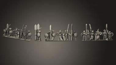 Military figurines Skeleton Spearman warrior 10 3d model