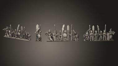 Military figurines Skeleton Spearman warrior 11 3d model