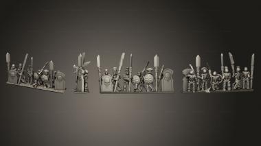 Military figurines Skeleton Spearman warrior 12 3d model