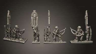 Military figurines Skeleton Strip Banner 02 3d model