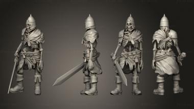 Military figurines Skeleton Sword Master 3d model