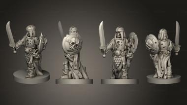 Military figurines Skeleton Warrior 6 3d model