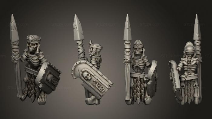 Military figurines (Skeletons Spear  09, STKW_12542) 3D models for cnc